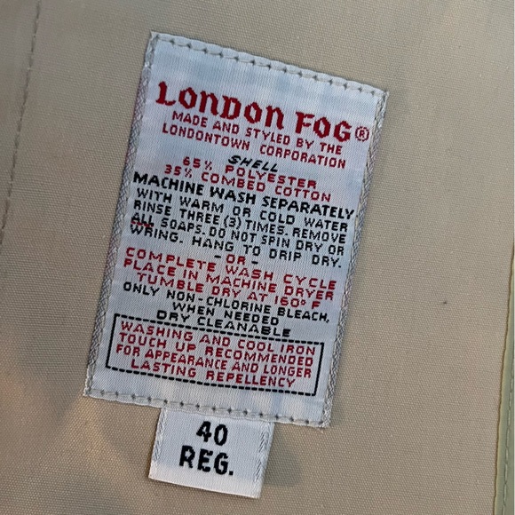 London Fog coat size 40 men’s with removable liner - Picture 5 of 13